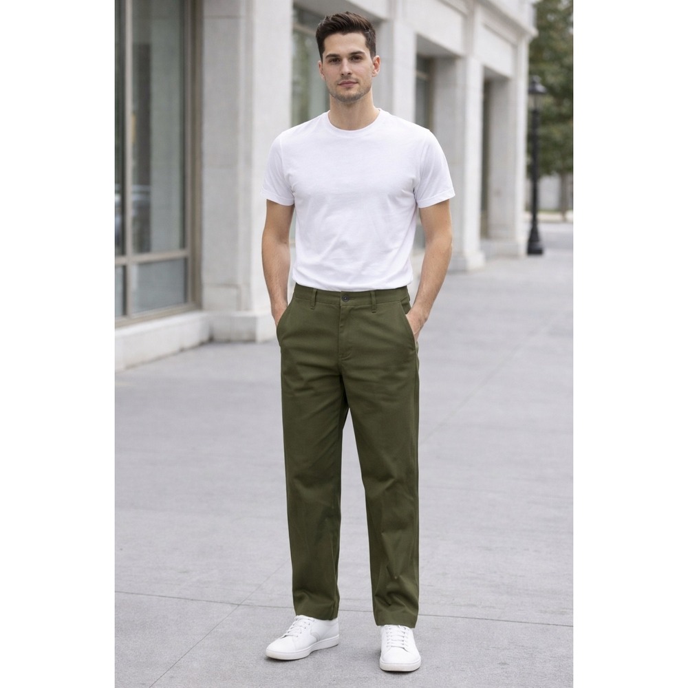 NWT – RSQ Men's Baggy Trouser Pants – Olive‎ Green – Size 28